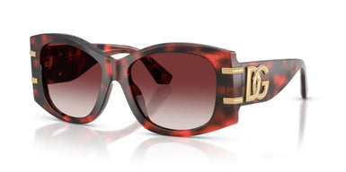 Dolce Gabbana 2025 NEW Model DG4501 33588H  Woman Sunglasses Red Havan Acetate with Gradient Burgundy Lenses
