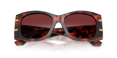 Dolce Gabbana 2025 NEW Model DG4501 33588H  Woman Sunglasses Red Havan Acetate with Gradient Burgundy Lenses