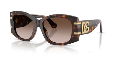 Dolce Gabbana 2025 NEW Model DG4501 502/13 Woman Sunglasses Havan Acetate with Gradient Brown Lenses