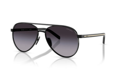 Prada NEW PILOT MODEL PR B57S AAV90A Unisex Aviator Metal Acetat Sunglass Black