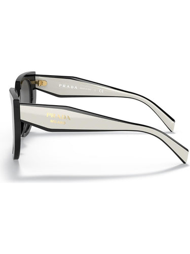 Prada PR 14WS 09Q5S0 Women's Sunglass Black Frame with White temple