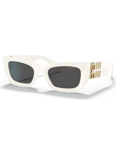 Miu Miu MU 09WS 1425S0 Women Cat Eye Sunglasses White Sunglasses