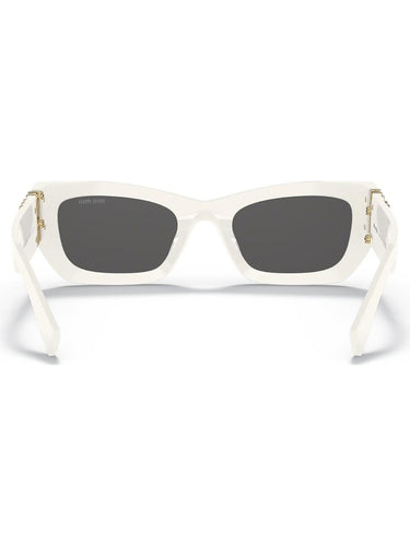 Miu Miu MU 09WS 1425S0 Women Cat Eye Sunglasses White Sunglasses