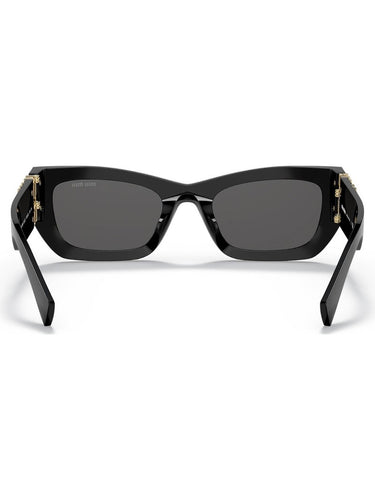Miu Miu MU 09WS 1AB5S0 Women Cat Eye Sunglasses Black Summer Sunglasses