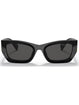 Miu Miu MU 09WS 1AB5S0 Women Cat Eye Sunglasses Black Summer Sunglasses