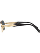 Prada PR 65ZS ZVN09T Unisex Oval Metal Sunglasses Gold Eyewear