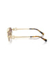 Miu Miu MU 54ZS ZVN70D Oval Double Bridge Metal Sunglasses Gold Frame with Brown Lenses