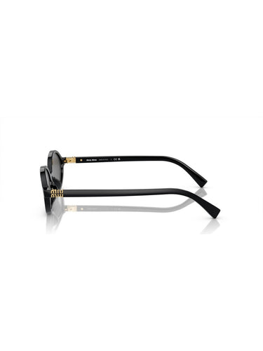 Miu Miu MU 04ZS 1AB5S0 Oval Black Sunglasses 2025 Sunglasses
