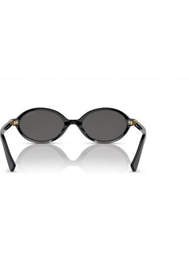 Miu Miu MU 04ZS 1AB5S0 Oval Black Sunglasses 2025 Sunglasses