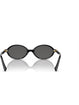 Miu Miu MU 04ZS 1AB5S0 Oval Black Sunglasses 2025 Sunglasses