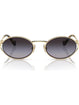 Miu Miu MU 52YS ZVN5D1 Oval Sunglasses Gold Frame with Black Gradient Lenses