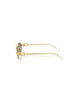 Miu Miu MU 54ZS 5AK30C Oval Double Bridge Metal Sunglasses Gold Frame with Grey Gradient Lenses