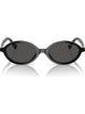 Miu Miu MU 04ZS 1AB5S0 Oval Black Sunglasses 2025 Sunglasses