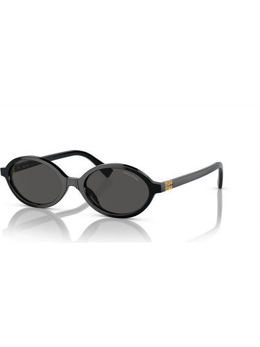 Miu Miu MU 04ZS 1AB5S0 Oval Black Sunglasses 2025 Sunglasses