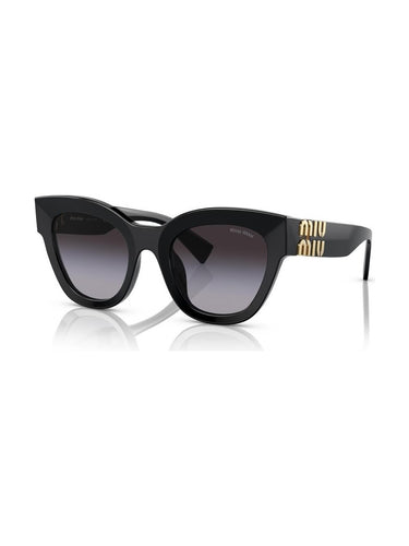 Miu Miu MU 01YS 1AB5D1 Women Cat Eye Sunglasses Black Summer Sunglasses
