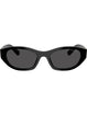 Miu Miu MU A03S 16K08Z Women Cat Eye Sunglasses Black