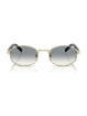 Prada PR B53S ZVN02C Unisex Oval Metal Gold Sunglass with Black Details