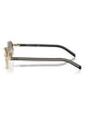 Prada PR B53S ZVN02C Unisex Oval Metal Gold Sunglass with Black Details