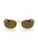 Prada PR B53S 5AK09Z Unisex Oval Metal Gold Sunglass