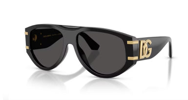 Dolce Gabbana 2025 NEW Model DG4499 501/87 Unisex Pilot Sunglass Black Acetate