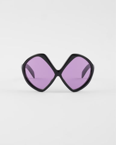 Prada 2025 NEW Model PR B21S CATWALK Sunglass Black with Purple Lenses