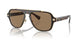 Versace VE2199 1252LA MEN Sunglasses Havana Brown Acetate and Metal combination with Brown POLARIZED Lenses