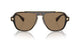 Versace VE2199 1252LA MEN Sunglasses Havana Brown Acetate and Metal combination with Brown POLARIZED Lenses