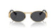 Versace VE2264 100287 Round Sunglasses Mat Gold Metal with Black Lenses
