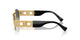 Versace VE2264 100287 Round Sunglasses Mat Gold Metal with Black Lenses