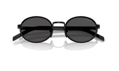 Prada NEW ROUND MODEL PR B56S AAV08Z Unisex Round Metal Acetat Sunglass Black