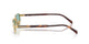 Prada PR B54S 5AK40K Unisex Rectangular Metal Gold Sunglass with Green Lenses