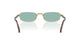 Prada PR B54S 5AK40K Unisex Rectangular Metal Gold Sunglass with Green Lenses