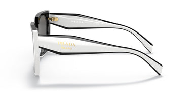 Prada PR 15WS 09Q5S0 Woman Sunglasses Black Frame with White Temples