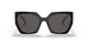 Prada PR 15WS 09Q5S0 Woman Sunglasses Black Frame with White Temples