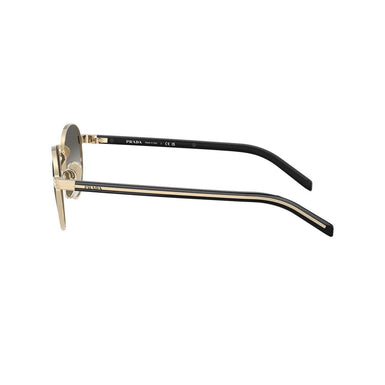 Prada PR B52S ZVN02C Unisex Round Metal Gold Sunglass