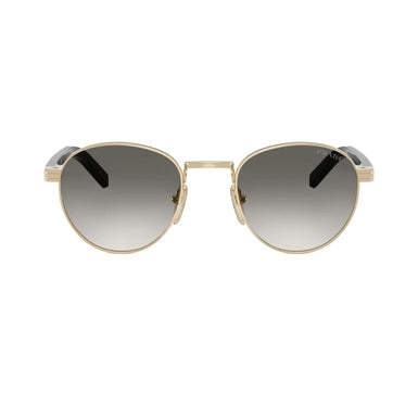 Prada PR B52S ZVN02C Unisex Round Metal Gold Sunglass