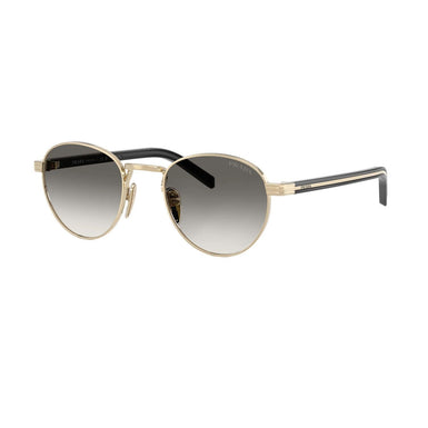 Prada PR B52S ZVN02C Unisex Round Metal Gold Sunglass