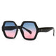 UV400 Hexagonal Woman Fashion Sunglasses Sanches Eyewear Black Frame  Blue Pink Gradient Lens PK01-CLK03