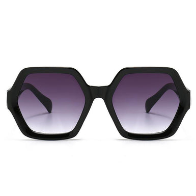 UV400 Hexagonal Woman Fashion Sunglasses Sanches Eyewear Black Frame Black Gradient Lens PK01-CLK01