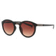 Round Fashion Sunglasses Sanches Eyewear Mat Brown Frame with Brown Gradient Lens UV400