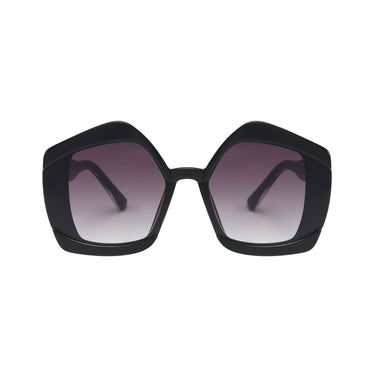 UV400 Woman Fashion  Irregular Shape Sunglasses Sanches Eyewear Black Frame Black Gradient Lens PK08-PRD01