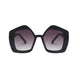 UV400 Woman Fashion  Irregular Shape Sunglasses Sanches Eyewear Black Frame Black Gradient Lens PK08-PRD01