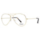 Pilot Retro Eyewear Sanches Gold Optical Metal Frame Large 59*14