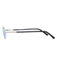 Polarized Oval Sunglasses Sanches 6005 Silver Eyewear Blue Lenses