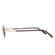 Polarized Oval Sunglasses Sanches 6005 Gold Eyewear Brown Lenses