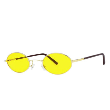 Polarized Oval Sunglasses Sanches 6005 Gold Eyewear Yellow Antifar Lenses