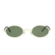 Polarized Oval Sunglasses Sanches 6005 Gold Eyewear Green Lenses