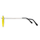 Polarized Round Sunglasses Sanches Retro Eyewear Silver Frame Yelow Antifar Lenses Night Drive
