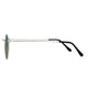 Polarized Round Sunglasses Sanches Retro Eyewear Silver Frame Green Lenses