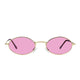 Super Vintage Polarized Oval Sunglasses Sanches Lilly Gold Eyewear Mirror Pink Lenses